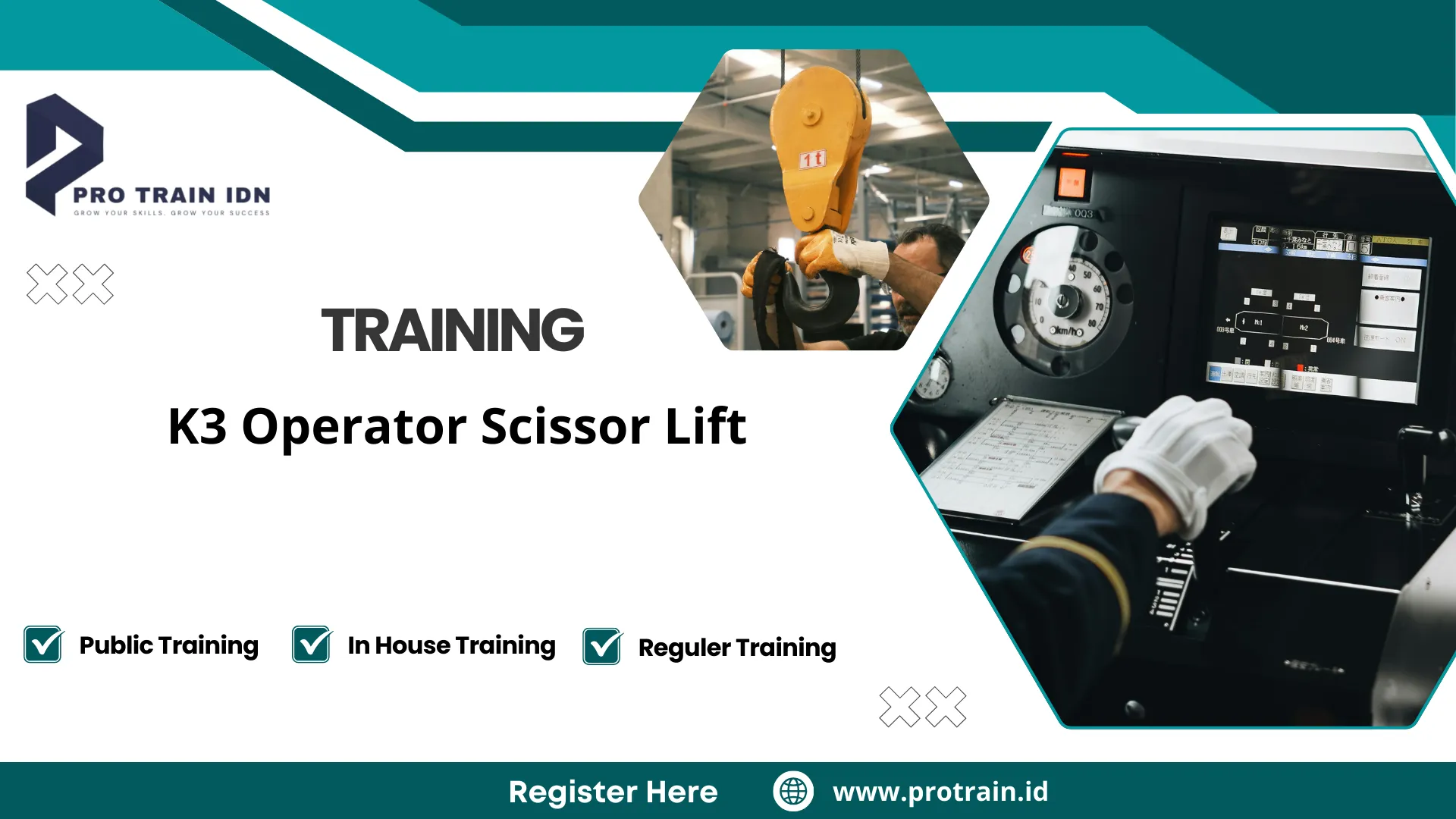 Training operator scissor lift