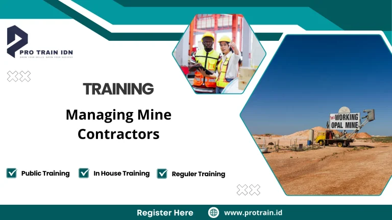 Pelatihan manajemen kontraktor tambang