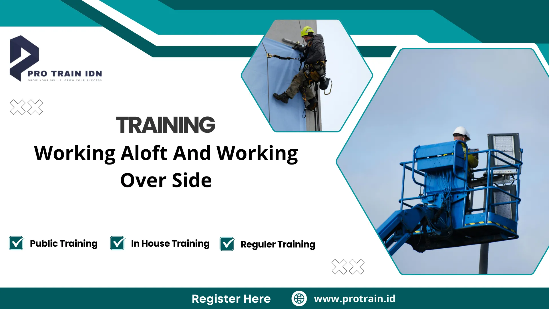 Pelatihan pekerjaan di ketinggian kapal