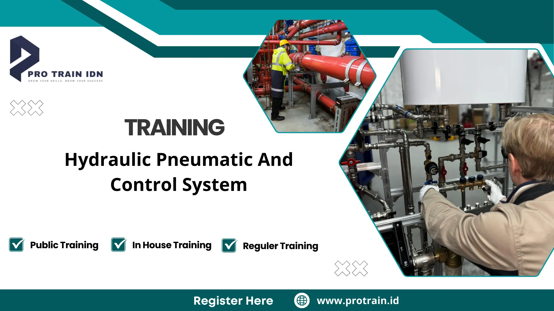 Pelatihan kontrol pneumatik otomatis