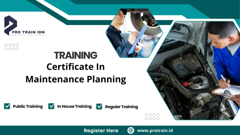 Pelatihan maintenance scheduling system