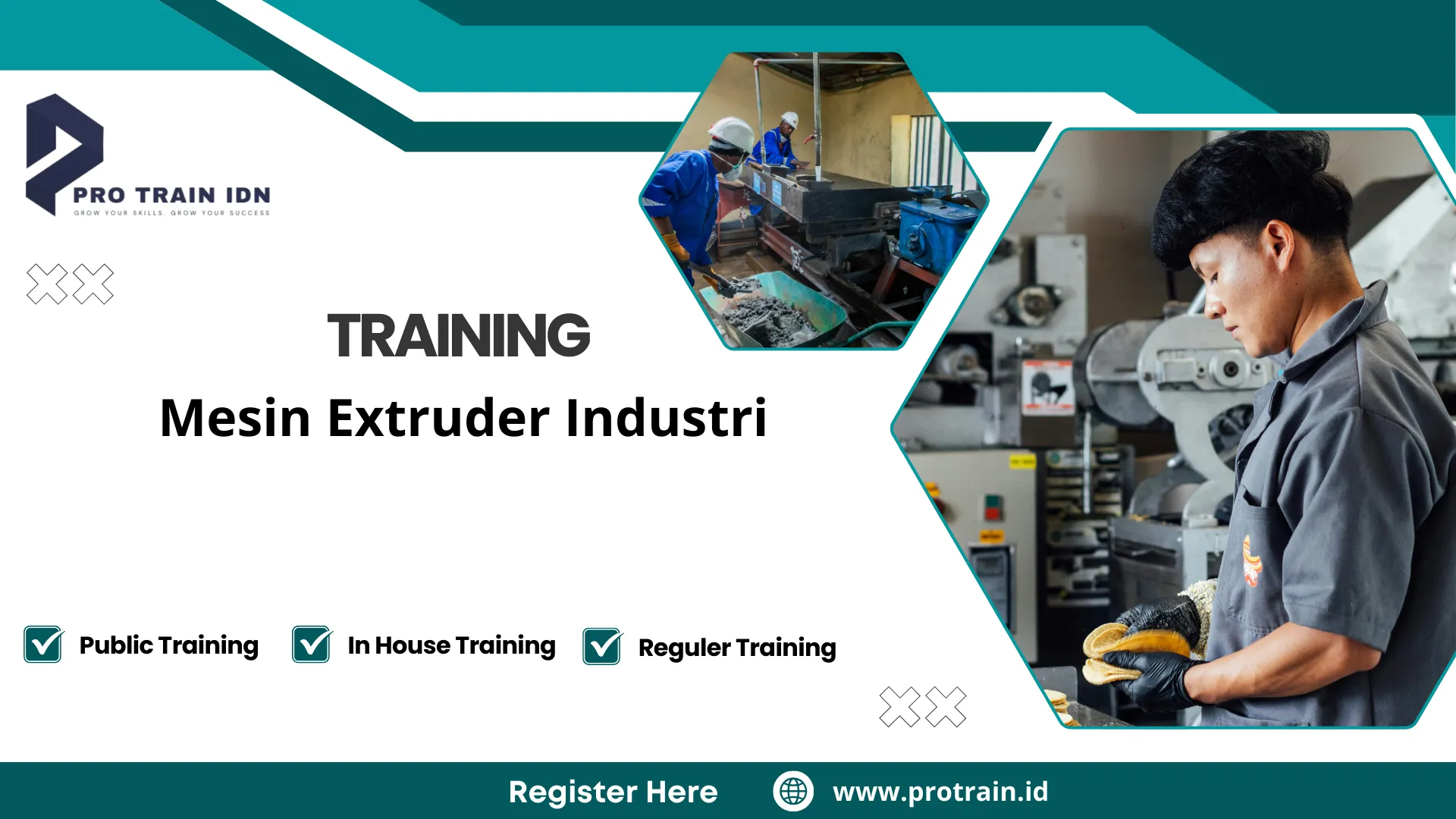 Pelatihan pengoperasian mesin extruder