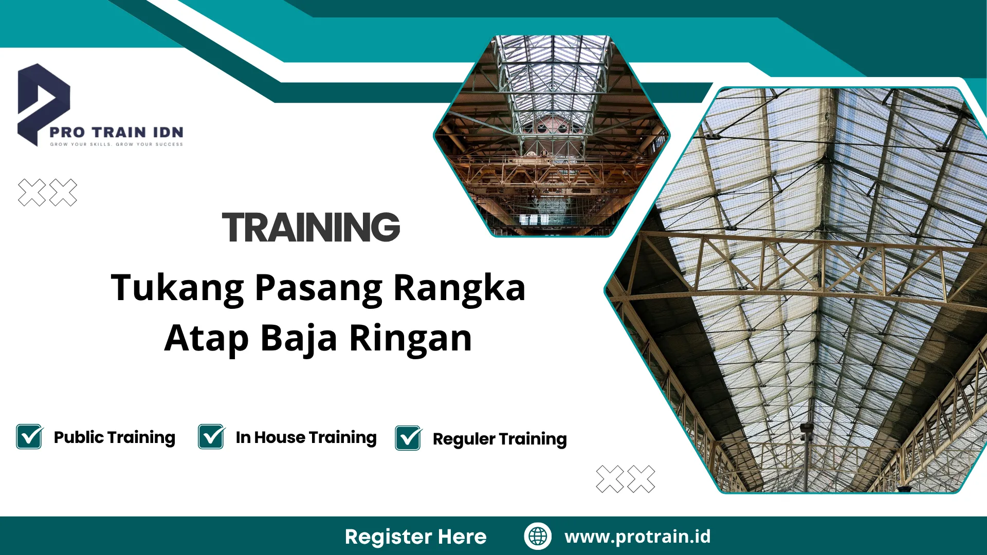 Pelatihan konstruksi atap modern