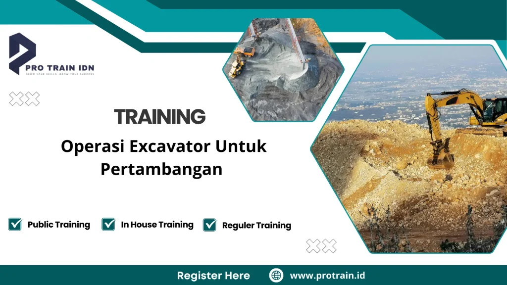 Pelatihan operator excavator tambang,