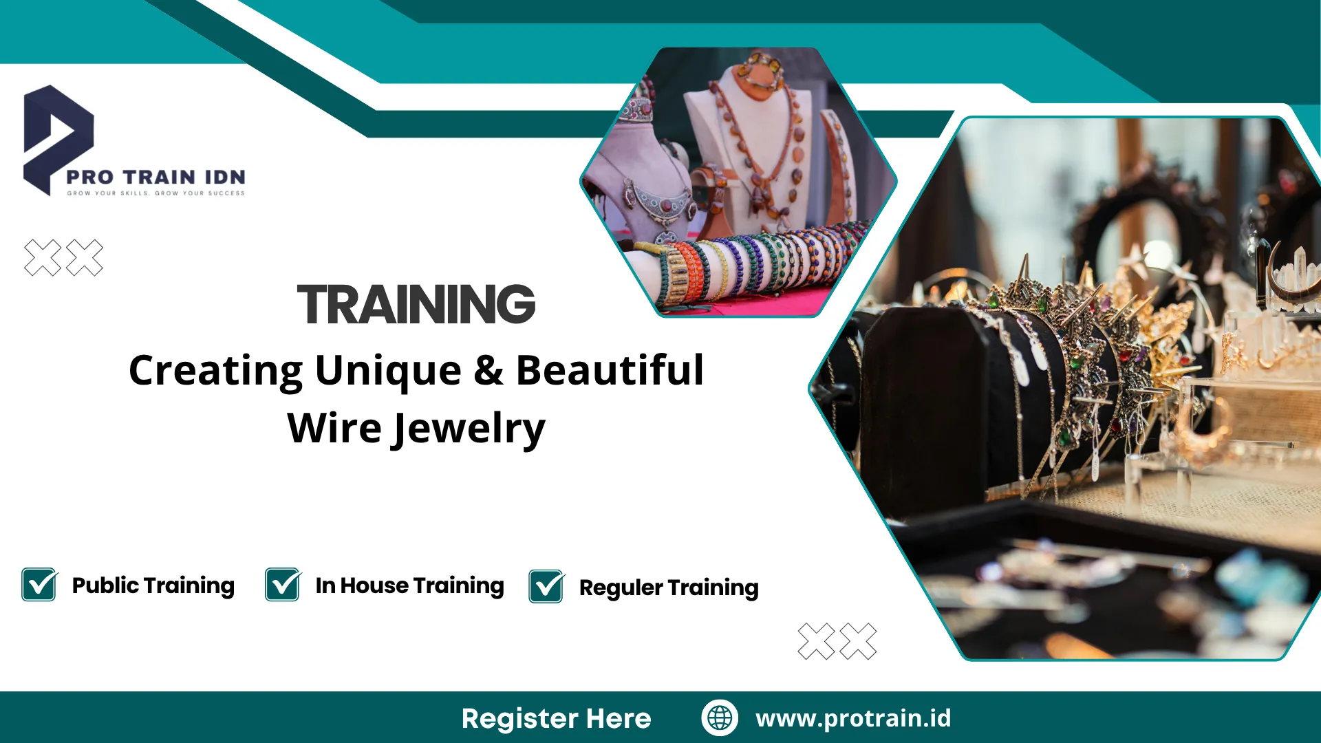 Pelatihan kerajinan wire jewelry unik