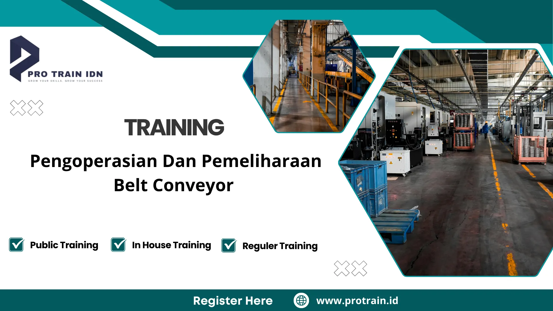 Pelatihan pengoperasian belt conveyor industri