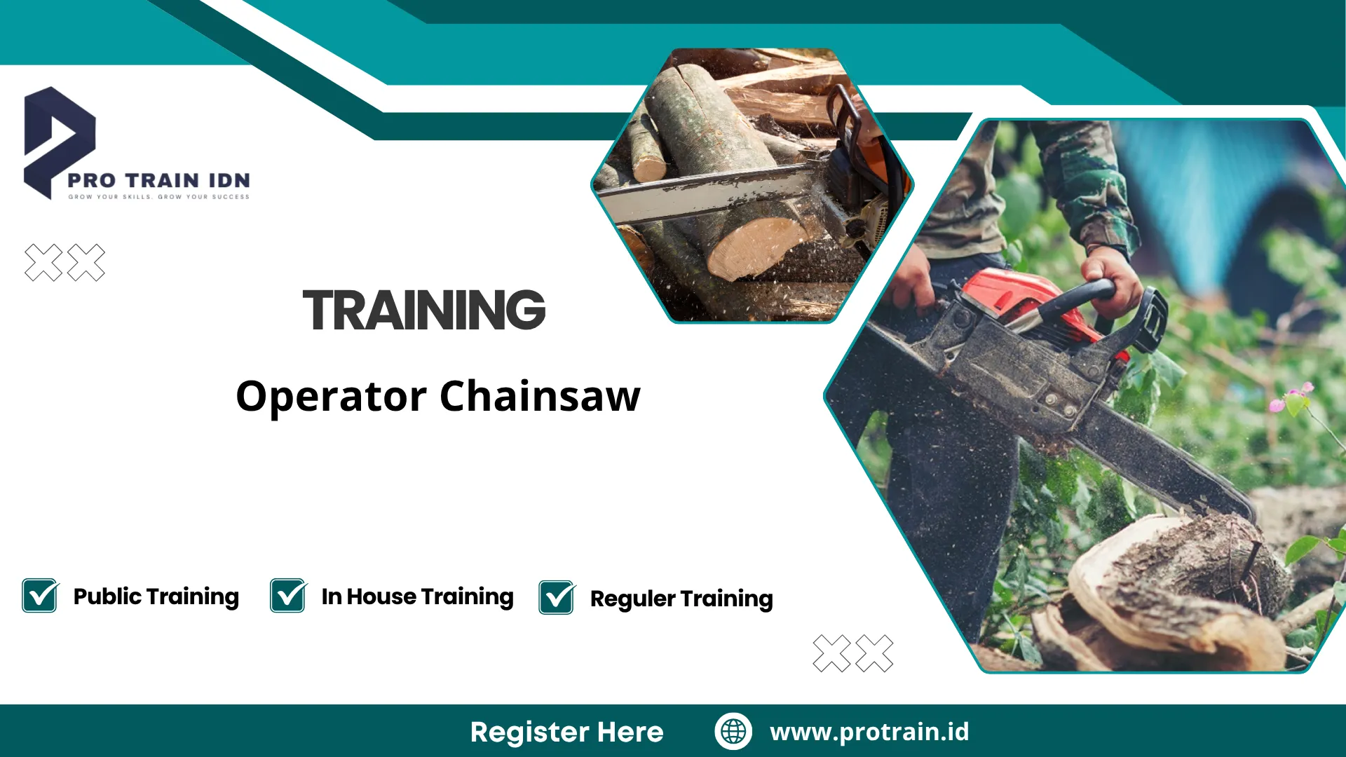 Pelatihan prosedur penebangan aman